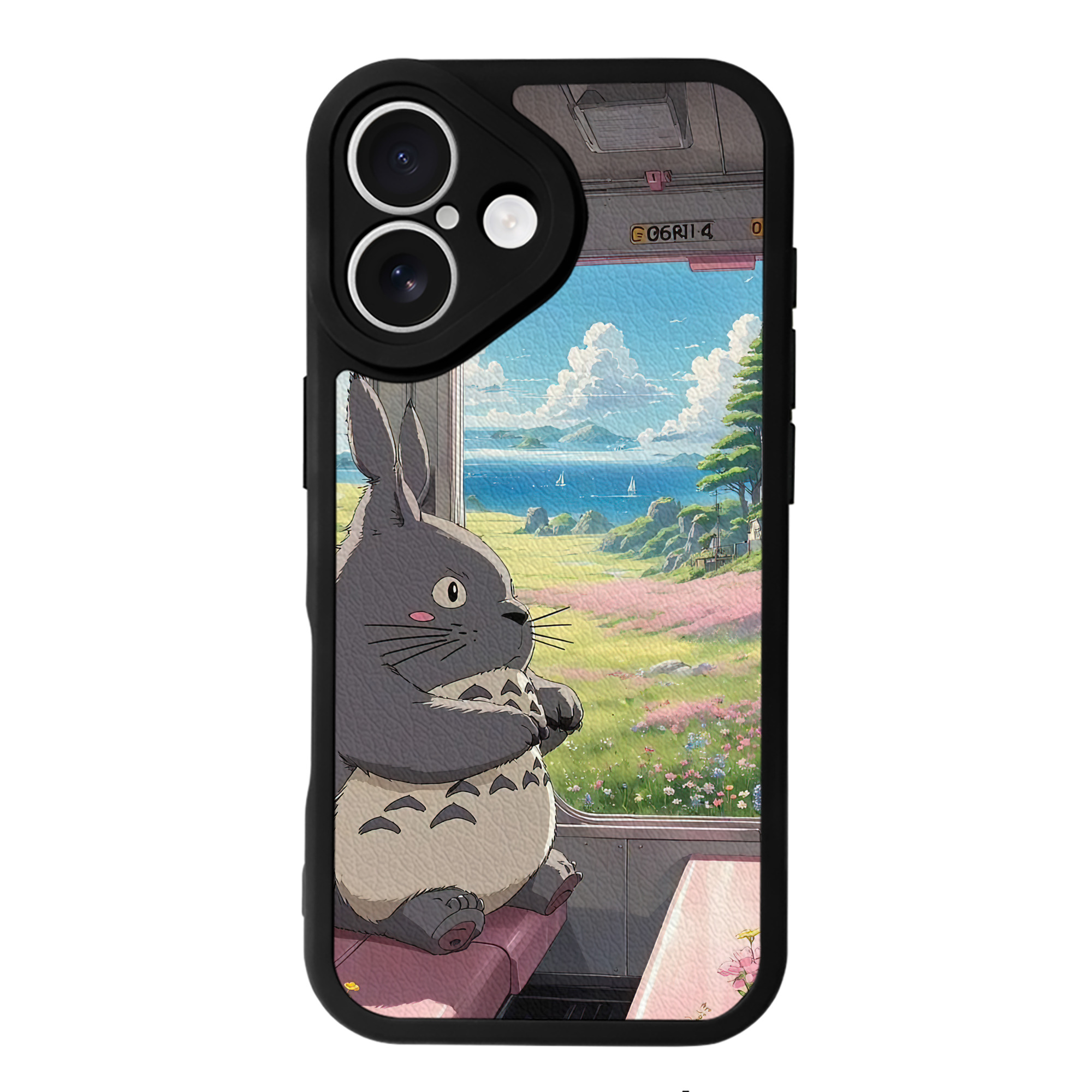 となりのトトロ 草壁メイ 草壁サツキ My Neighbor Totoro Satsuki Kusakabe Mei Kusakabe 【iPhone 16シリーズ対応】シリコンスマホケース（レザー調） 材質：シリコン